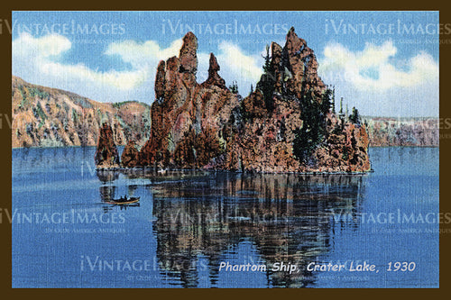 Crater Lake Postcard 1930 - 4