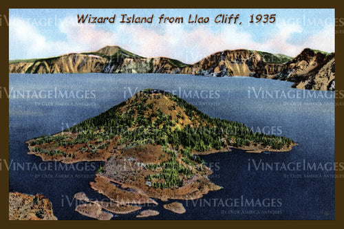 Crater Lake Postcard 1935 - 6