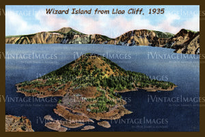 Crater Lake Postcard 1935 - 6