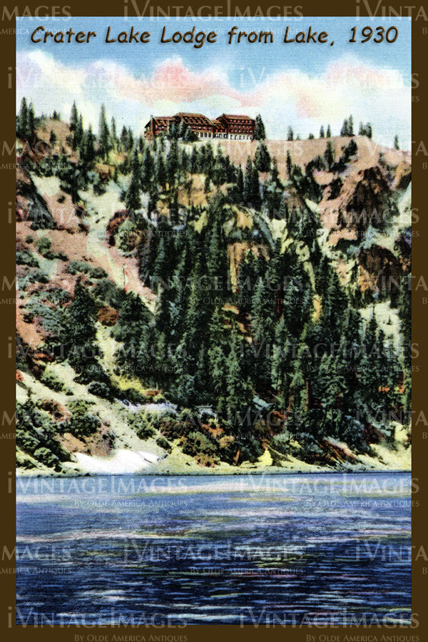 Crater Lake Postcard 1930 - 8