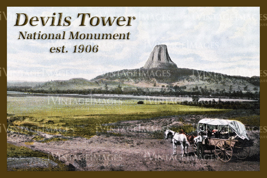 Devils Tower Postcard 1906 - 1