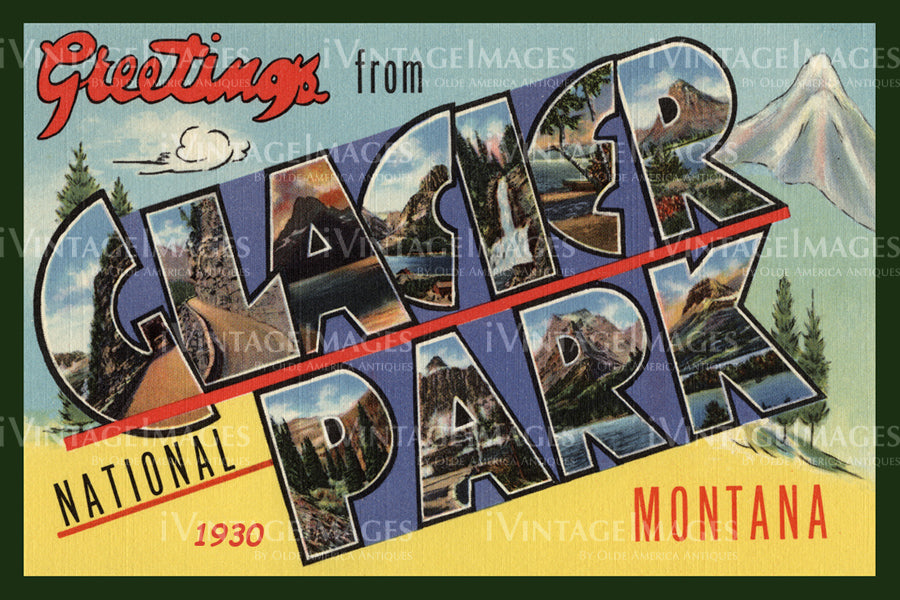 Glacier Postcard 1930 - 1
