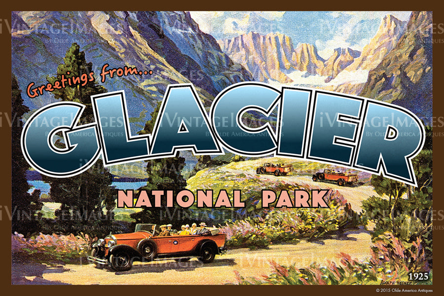 Glacier Postcard 1925 - 29