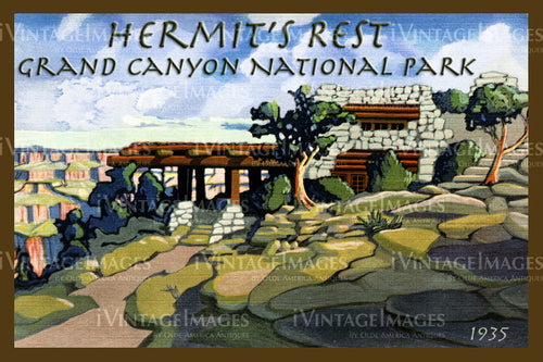 Grand Canyon Postcard 1935 - 17