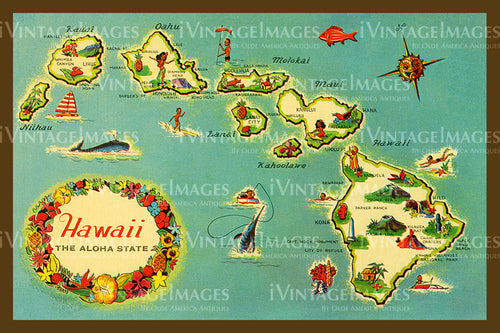 Hawaii Map 1950 - 15