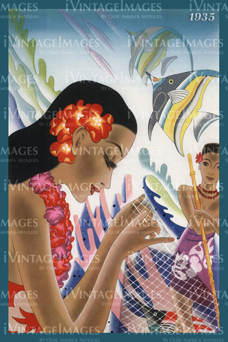 Hawaii Menu Cover 1935 - 19