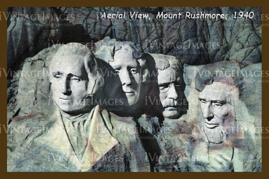 Mount Rushmore Postcard 1940 - 3