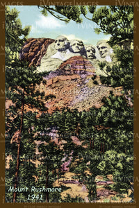 Mount Rushmore Postcard 1941 - 4