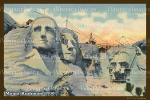 Mount Rushmore Postcard 1930 - 11