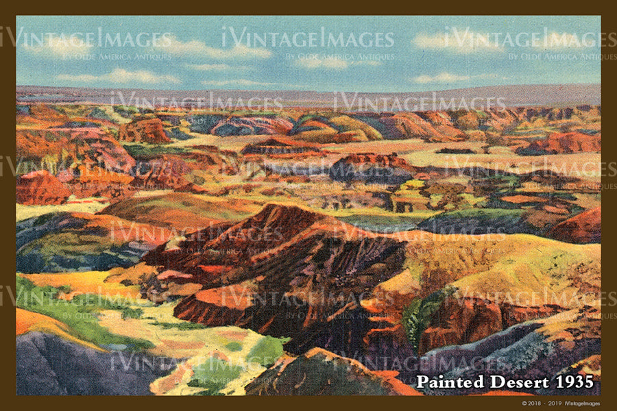 Painted Desert Postcard 1935 - 07