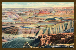 Painted Desert Postcard 1935 - 08