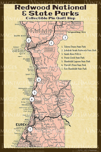 Redwood National and State Parks Map 1934 - 23