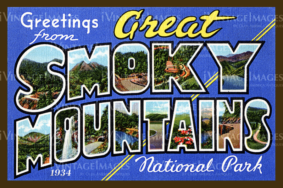 Great Smoky Mountains Postcard 1930 - 01