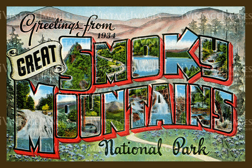 Great Smoky Mountains Postcard 1934 - 05