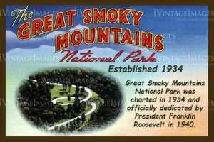 Great Smoky Mountains Postcard 1934 - 13