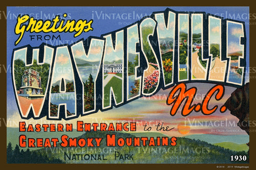 Great Smoky Mountains Postcard 1930 - 17