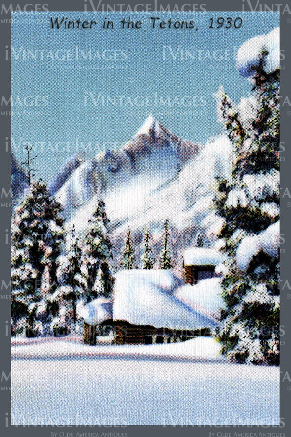 Grand Teton Postcard 1930 - 2