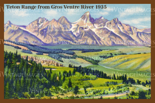 Grand Teton Postcard 1935 - 7