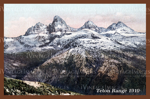 Grand Teton Postcard 1910 - 9