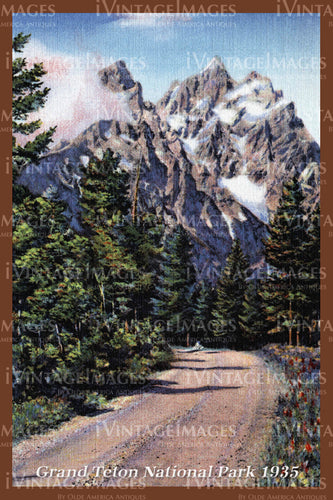 Grand Teton Postcard 1935 - 13