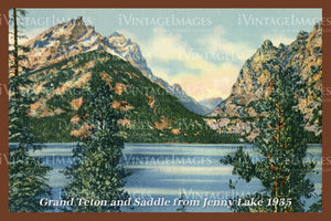Grand Teton Postcard 1935 - 14