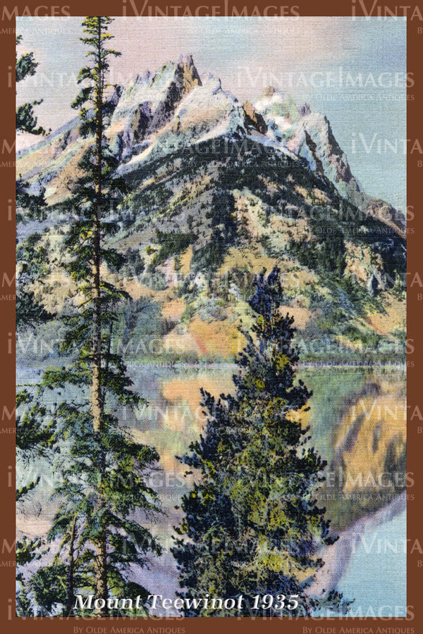 Grand Teton Postcard 1935 - 15