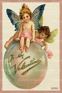 Victorian Valentine and Fairies 1896 - 01