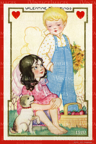 Valentine and Cupid 1910 - 75 – iVintageImages