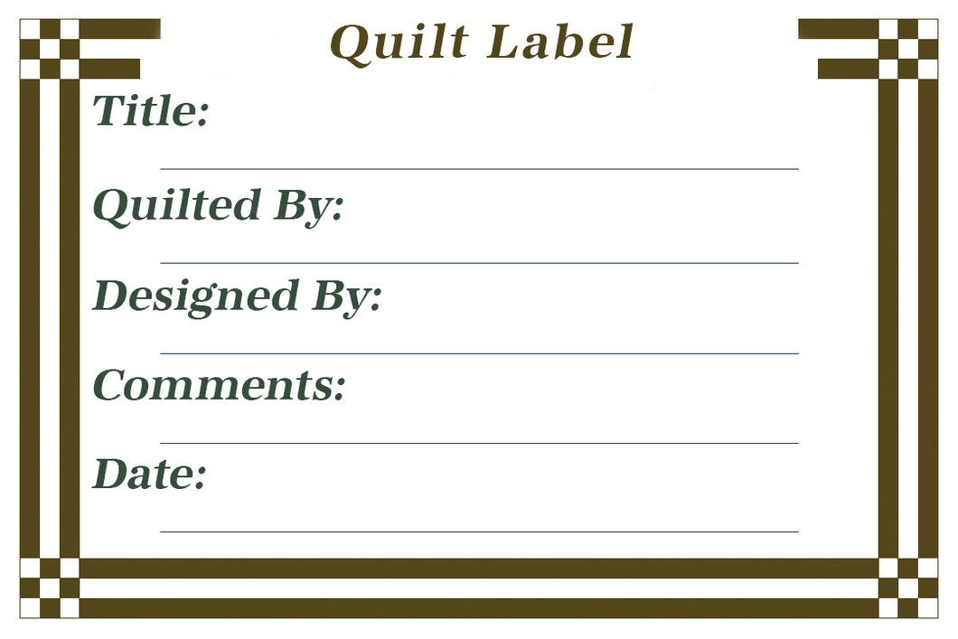 Free Quilt Label