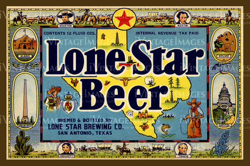 Lone Star Beer Label