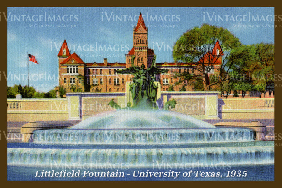 University of Texas Littlefield Fountain 1935