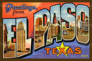 El Paso Large Letter 1930 - 1