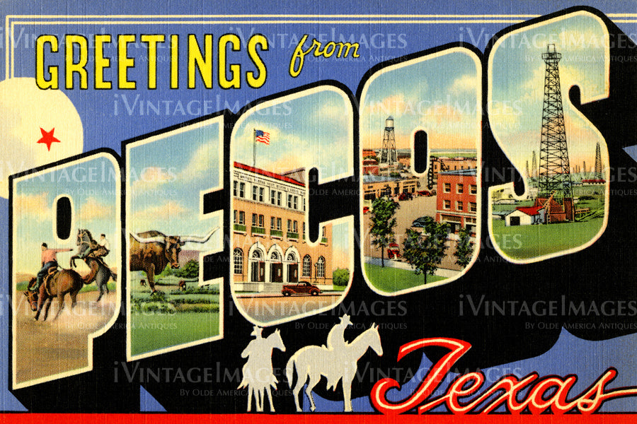 Pecos Large Letter 1930