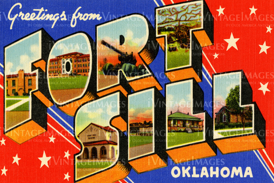 Fort Sill OK Large Letter 1940