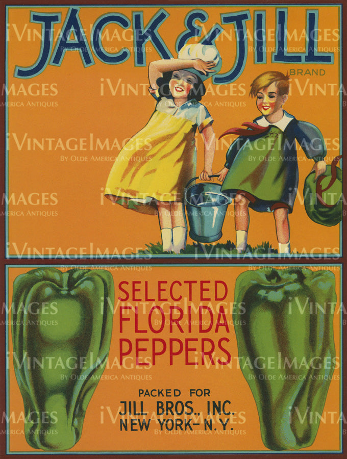 1930 Florida Bell Peppers Label - 045